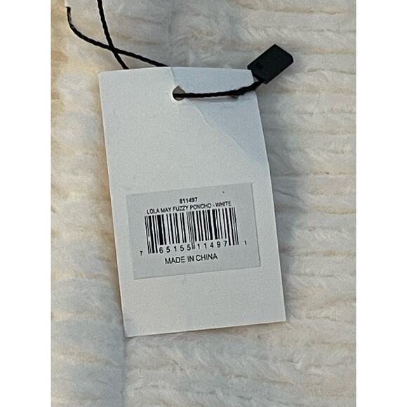 NWT Hadley Wren Women's Knit/Crochet Poncho One Size Ivory - Picture 7 of 7